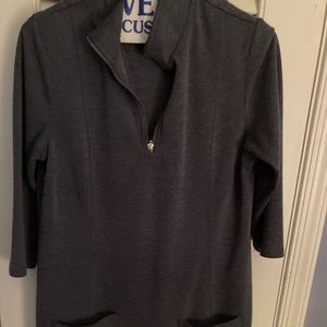 Ponte Knit Tunic, Blue